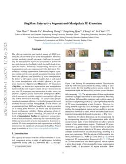 iSegMan: Interactive Segment-and-Manipulate 3D Gaussians