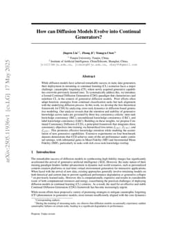 How can Diffusion Models Evolve into Continual Generators?