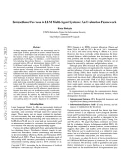Interactional Fairness in LLM Multi-Agent Systems: An Evaluation Framework