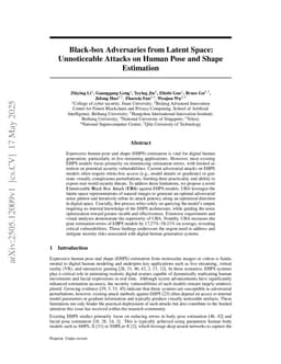 Black-box Adversaries from Latent Space: Unnoticeable Attacks on Human Pose and Shape Estimation