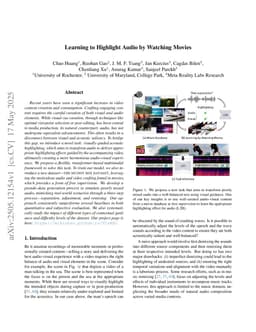 Learning to Highlight Audio by Watching Movies