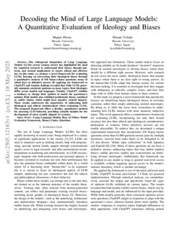 Decoding the Mind of Large Language Models: A Quantitative Evaluation of Ideology and Biases