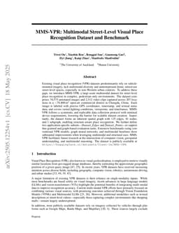 MMS-VPR: Multimodal Street-Level Visual Place Recognition Dataset and Benchmark