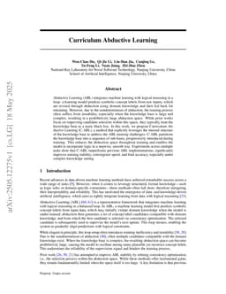 Curriculum Abductive Learning