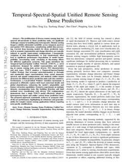 Temporal-Spectral-Spatial Unified Remote Sensing Dense Prediction