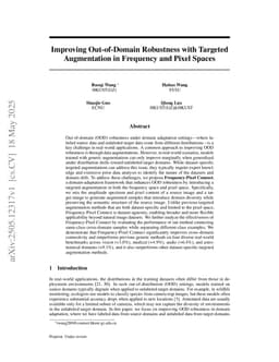 Improving Out-of-Domain Robustness with Targeted Augmentation in Frequency and Pixel Spaces