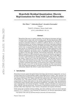 Hyperbolic Residual Quantization: Discrete Representations for Data with Latent Hierarchies