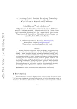 A Learning-Based Ansatz Satisfying Boundary Conditions in Variational Problems