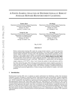 A Finite-Sample Analysis of Distributionally Robust Average-Reward Reinforcement Learning