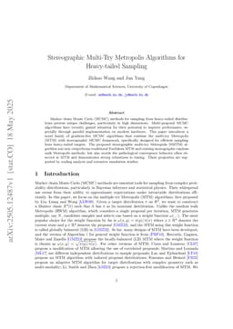 Stereographic Multi-Try Metropolis Algorithms for Heavy-tailed Sampling