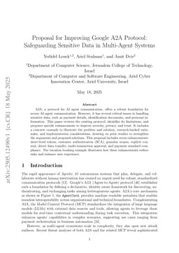 Proposal for Improving Google A2A Protocol: Safeguarding Sensitive Data in Multi-Agent Systems