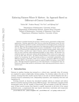 Enforcing Fairness Where It Matters: An Approach Based on Difference-of-Convex Constraints