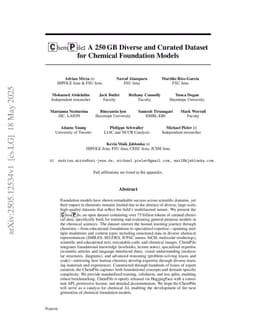 ChemPile: A 250GB Diverse and Curated Dataset for Chemical Foundation Models