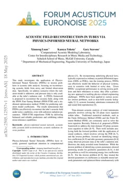 Acoustic Field Reconstruction in Tubes via Physics-Informed Neural Networks