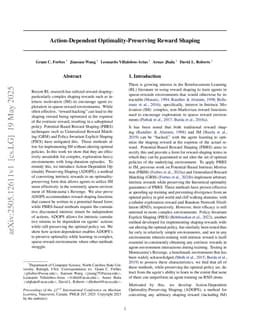 Action-Dependent Optimality-Preserving Reward Shaping