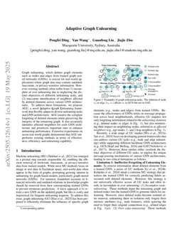 Adaptive Graph Unlearning