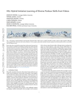 HIL: Hybrid Imitation Learning of Diverse Parkour Skills from Videos