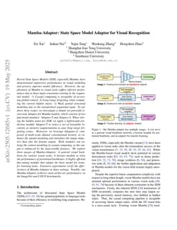 Mamba-Adaptor: State Space Model Adaptor for Visual Recognition