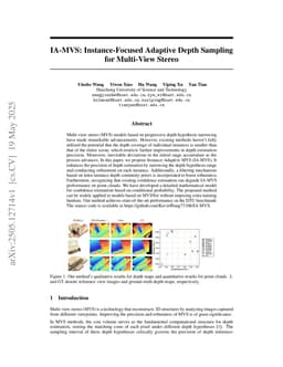 IA-MVS: Instance-Focused Adaptive Depth Sampling for Multi-View Stereo