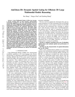 AdaToken-3D: Dynamic Spatial Gating for Efficient 3D Large Multimodal-Models Reasoning