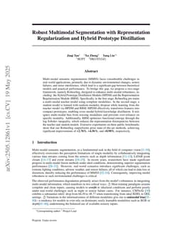 Robust Multimodal Segmentation with Representation Regularization and Hybrid Prototype Distillation
