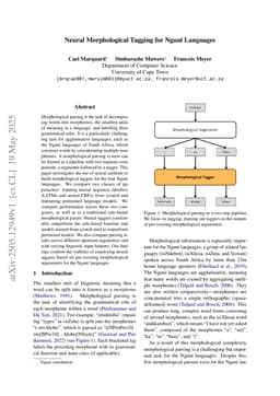Neural Morphological Tagging for Nguni Languages