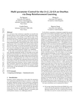 Multi-parameter Control for the (1+($λ$,$λ$))-GA on OneMax via Deep Reinforcement Learning