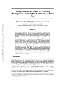 Orthogonal Survival Learners for Estimating Heterogeneous Treatment Effects from Time-to-Event Data