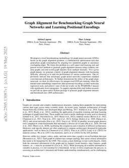 Graph Alignment for Benchmarking Graph Neural Networks and Learning Positional Encodings