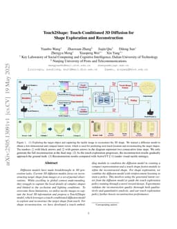 Touch2Shape: Touch-Conditioned 3D Diffusion for Shape Exploration and Reconstruction