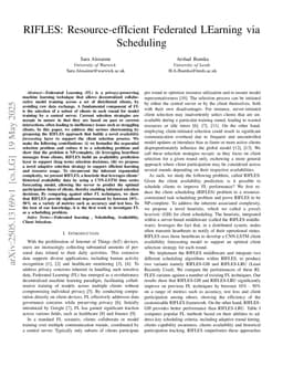RIFLES: Resource-effIcient Federated LEarning via Scheduling