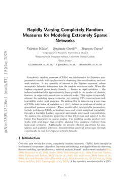 Rapidly Varying Completely Random Measures for Modeling Extremely Sparse Networks