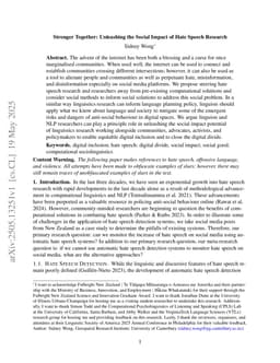 Stronger Together: Unleashing the Social Impact of Hate Speech Research