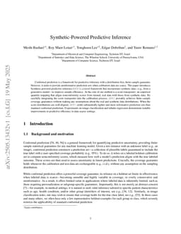Synthetic-Powered Predictive Inference