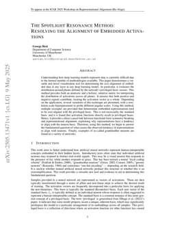 The Spotlight Resonance Method: Resolving the Alignment of Embedded Activations