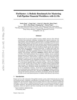 FinMaster: A Holistic Benchmark for Mastering Full-Pipeline Financial Workflows with LLMs