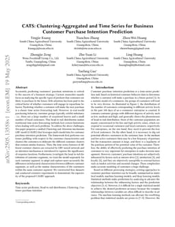 CATS: Clustering-Aggregated and Time Series for Business Customer Purchase Intention Prediction