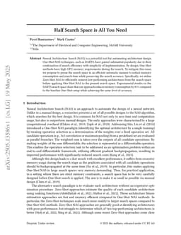 Half Search Space is All You Need