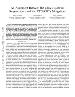 An Alignment Between the CRA's Essential Requirements and the ATT&CK's Mitigations