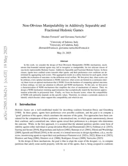 Non-Obvious Manipulability in Additively Separable and Fractional Hedonic Games
