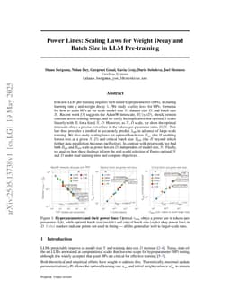 Power Lines: Scaling Laws for Weight Decay and Batch Size in LLM Pre-training