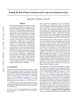 Rethink the Role of Deep Learning towards Large-scale Quantum Systems