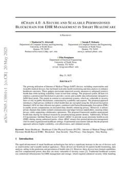 hChain 4.0: A Secure and Scalable Permissioned Blockchain for EHR Management in Smart Healthcare