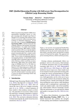 DRP: Distilled Reasoning Pruning with Skill-aware Step Decomposition for Efficient Large Reasoning Models