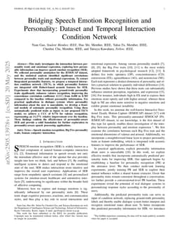 Bridging Speech Emotion Recognition and Personality: Dataset and Temporal Interaction Condition Network