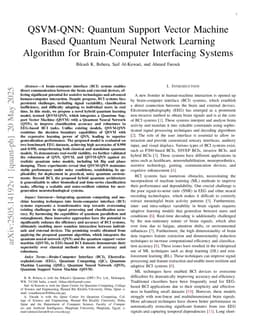 QSVM-QNN: Quantum Support Vector Machine Based Quantum Neural Network Learning Algorithm for Brain-Computer Interfacing Systems