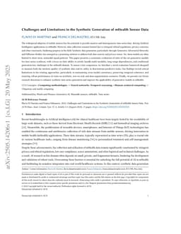 Challenges and Limitations in the Synthetic Generation of mHealth Sensor Data