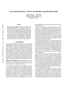 Toward Embodied AGI: A Review of Embodied AI and the Road Ahead