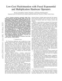 Low-Cost FlashAttention with Fused Exponential and Multiplication Hardware Operators