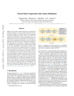 Neural Video Compression with Context Modulation
